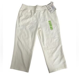 RBX Cream Scuba Pull On Cropped Pants Size L